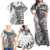 Fiji Rugby Personalised Bula Masi Family Matching Off Shoulder Maxi Dress and Hawaiian Shirt Fish Tail Kaivity Cibi - White