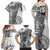 Fiji Rugby Personalised Bula Masi Family Matching Off Shoulder Maxi Dress and Hawaiian Shirt Fish Tail Kaivity Cibi - White