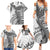 Fiji Rugby Personalised Bula Masi Family Matching Summer Maxi Dress and Hawaiian Shirt Fish Tail Kaivity Cibi - White