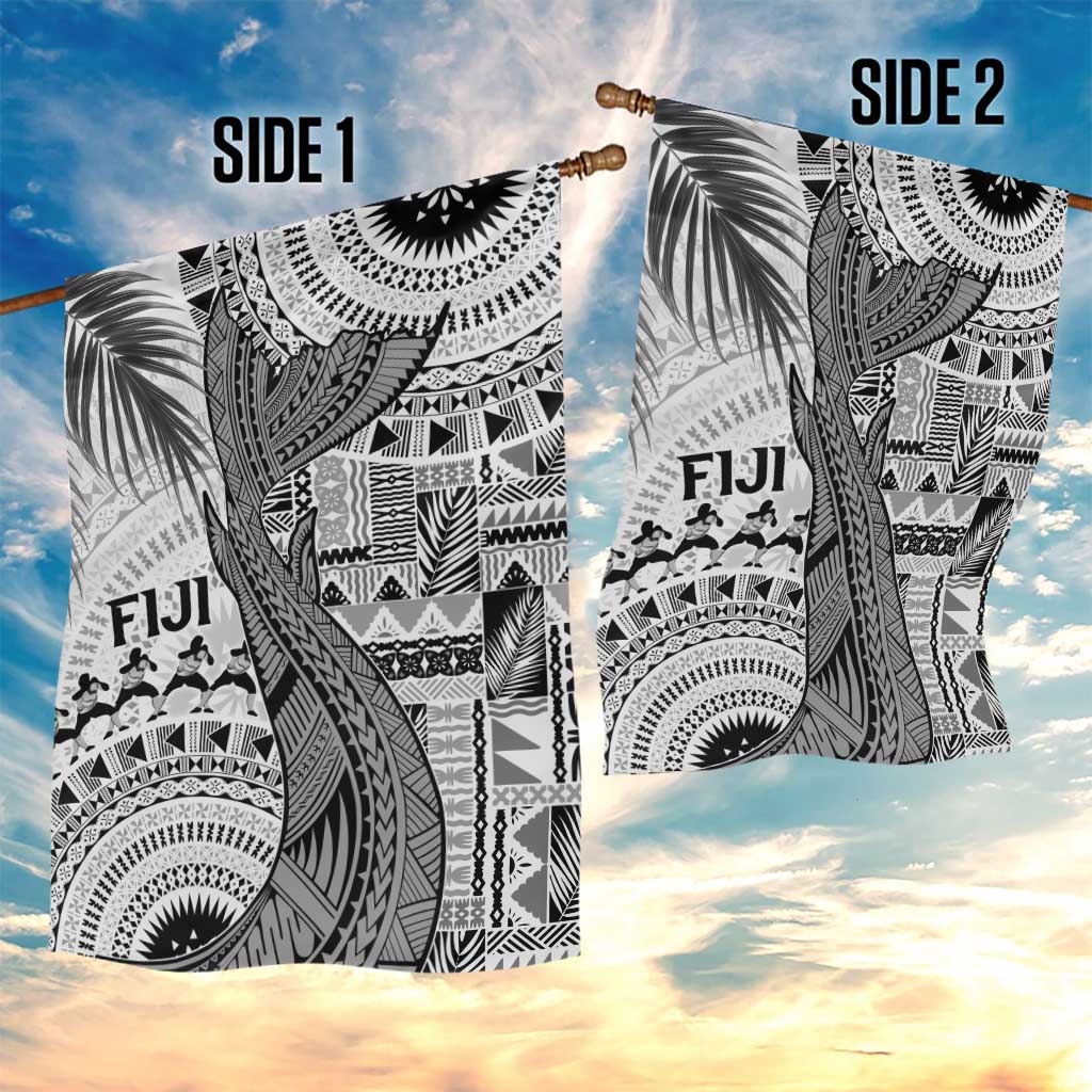 Fiji Rugby Bula Masi Garden Flag Fish Tail Kaivity Cibi - White LT7 - Polynesian Pride