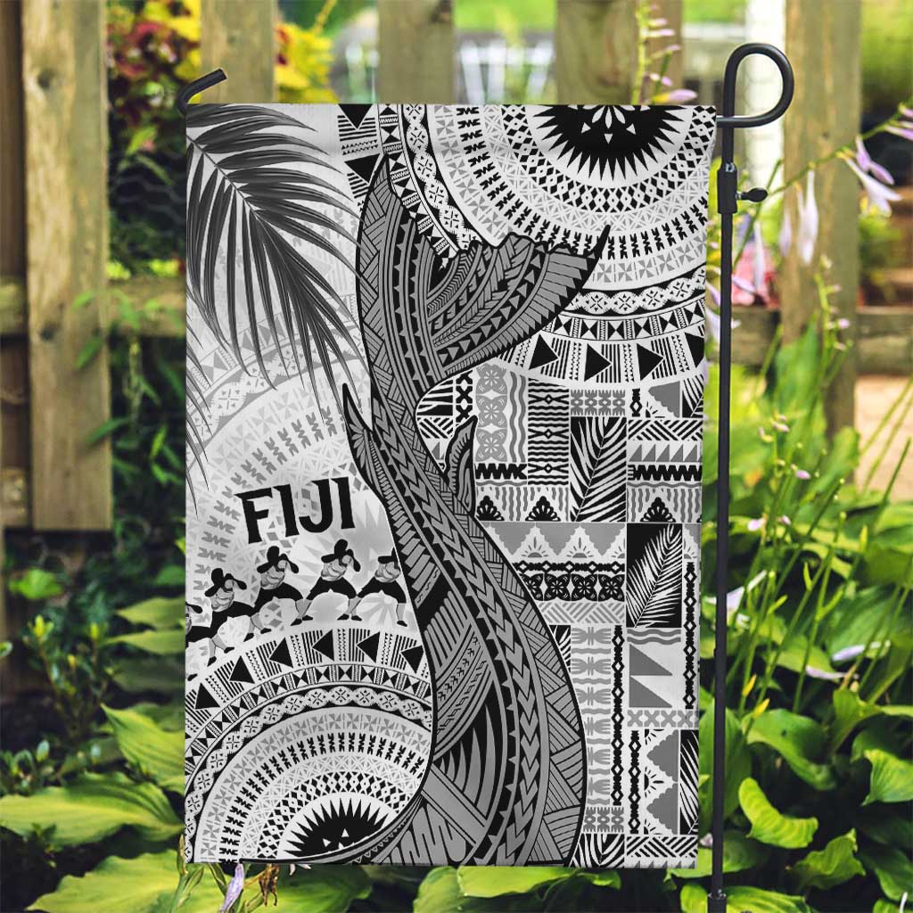Fiji Rugby Bula Masi Garden Flag Fish Tail Kaivity Cibi - White LT7 Garden Flag White - Polynesian Pride