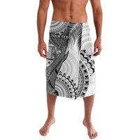 Fiji Rugby Personalised Bula Masi Lavalava Fish Tail Kaivity Cibi - White LT7 White - Polynesian Pride