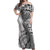 Fiji Rugby Personalised Bula Masi Off Shoulder Maxi Dress Fish Tail Kaivity Cibi - White