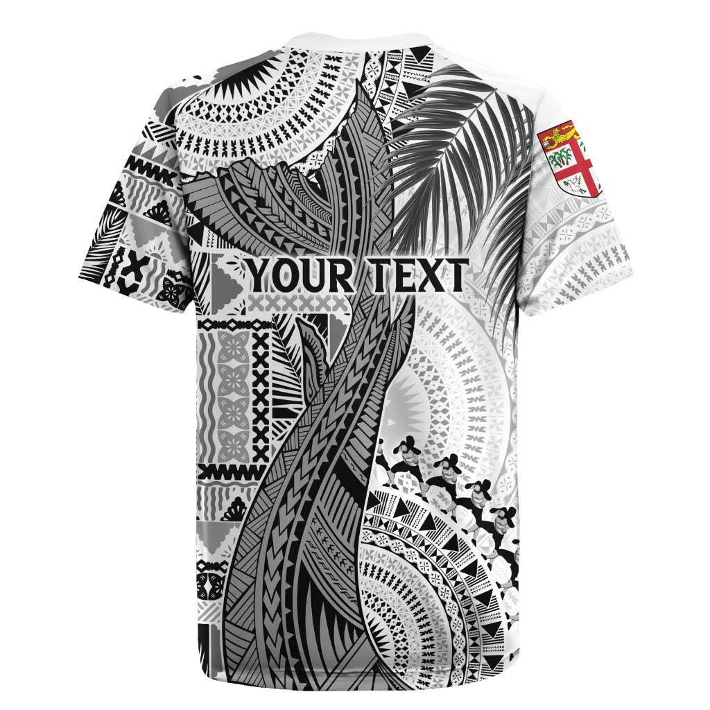 Fiji Rugby Personalised Bula Masi Rugby Jersey Fish Tail Kaivity Cibi - White LT7 - Polynesian Pride