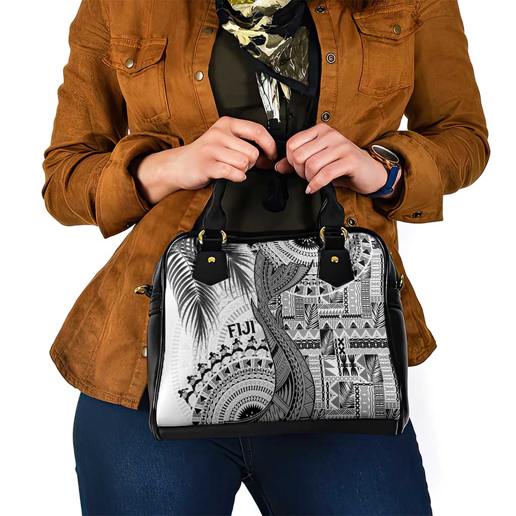 Fiji Rugby Bula Masi Shoulder Handbag Fish Tail Kaivity Cibi - White LT7 - Polynesian Pride