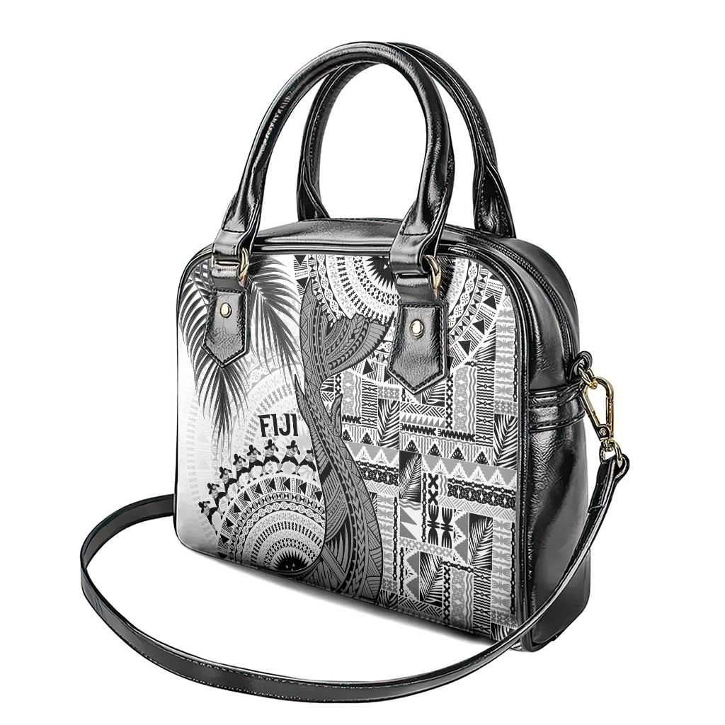 Fiji Rugby Bula Masi Shoulder Handbag Fish Tail Kaivity Cibi - White LT7 - Polynesian Pride