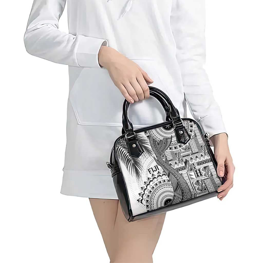 Fiji Rugby Bula Masi Shoulder Handbag Fish Tail Kaivity Cibi - White LT7 - Polynesian Pride