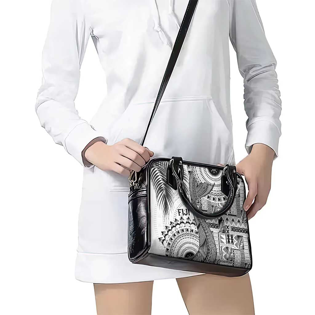 Fiji Rugby Bula Masi Shoulder Handbag Fish Tail Kaivity Cibi - White LT7 - Polynesian Pride