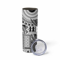 Fiji Rugby Personalised Bula Masi Skinny Tumbler Fish Tail Kaivity Cibi - White LT7 - Polynesian Pride