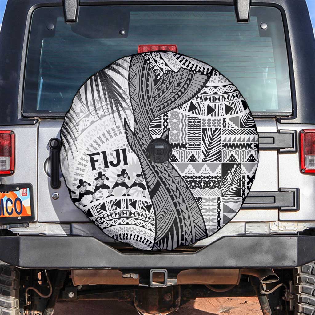 Fiji Rugby Bula Masi Spare Tire Cover Fish Tail Kaivity Cibi - White LT7 White - Polynesian Pride