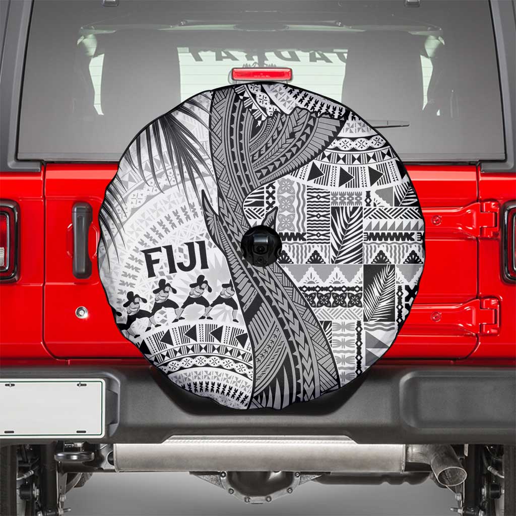 Fiji Rugby Bula Masi Spare Tire Cover Fish Tail Kaivity Cibi - White LT7 - Polynesian Pride