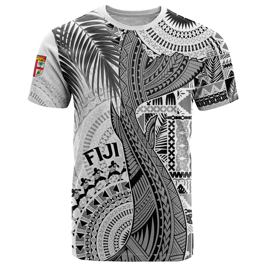 Fiji Rugby Personalised Bula Masi T Shirt Fish Tail Kaivity Cibi - White LT7 White - Polynesian Pride