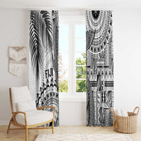 Fiji Rugby Bula Masi Window Curtain Fish Tail Kaivity Cibi - White LT7 - Polynesian Pride