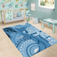 Fiji Rugby Bula Masi Area Rug Fish Tail Kaivity Cibi - Turquoise LT7 - Polynesian Pride
