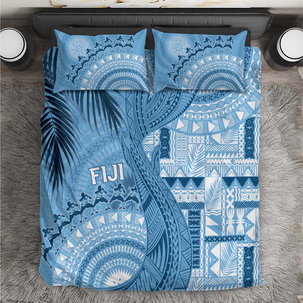 Fiji Rugby Bula Masi Bedding Set Fish Tail Kaivity Cibi - Turquoise LT7 Turquoise - Polynesian Pride