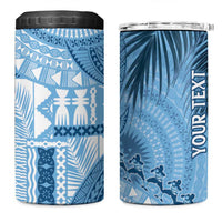Fiji Rugby Personalised Bula Masi 4 in 1 Can Cooler Tumbler Fish Tail Kaivity Cibi - Turquoise LT7 One Size: 16 oz Turquoise - Polynesian Pride