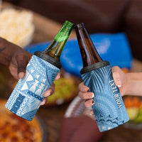 Fiji Rugby Personalised Bula Masi 4 in 1 Can Cooler Tumbler Fish Tail Kaivity Cibi - Turquoise LT7 - Polynesian Pride