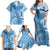 Fiji Rugby Personalised Bula Masi Family Matching Off Shoulder Maxi Dress and Hawaiian Shirt Fish Tail Kaivity Cibi - Turquoise