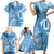 Fiji Rugby Personalised Bula Masi Family Matching Short Sleeve Bodycon Dress and Hawaiian Shirt Fish Tail Kaivity Cibi - Turquoise