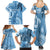 Fiji Rugby Personalised Bula Masi Family Matching Summer Maxi Dress and Hawaiian Shirt Fish Tail Kaivity Cibi - Turquoise