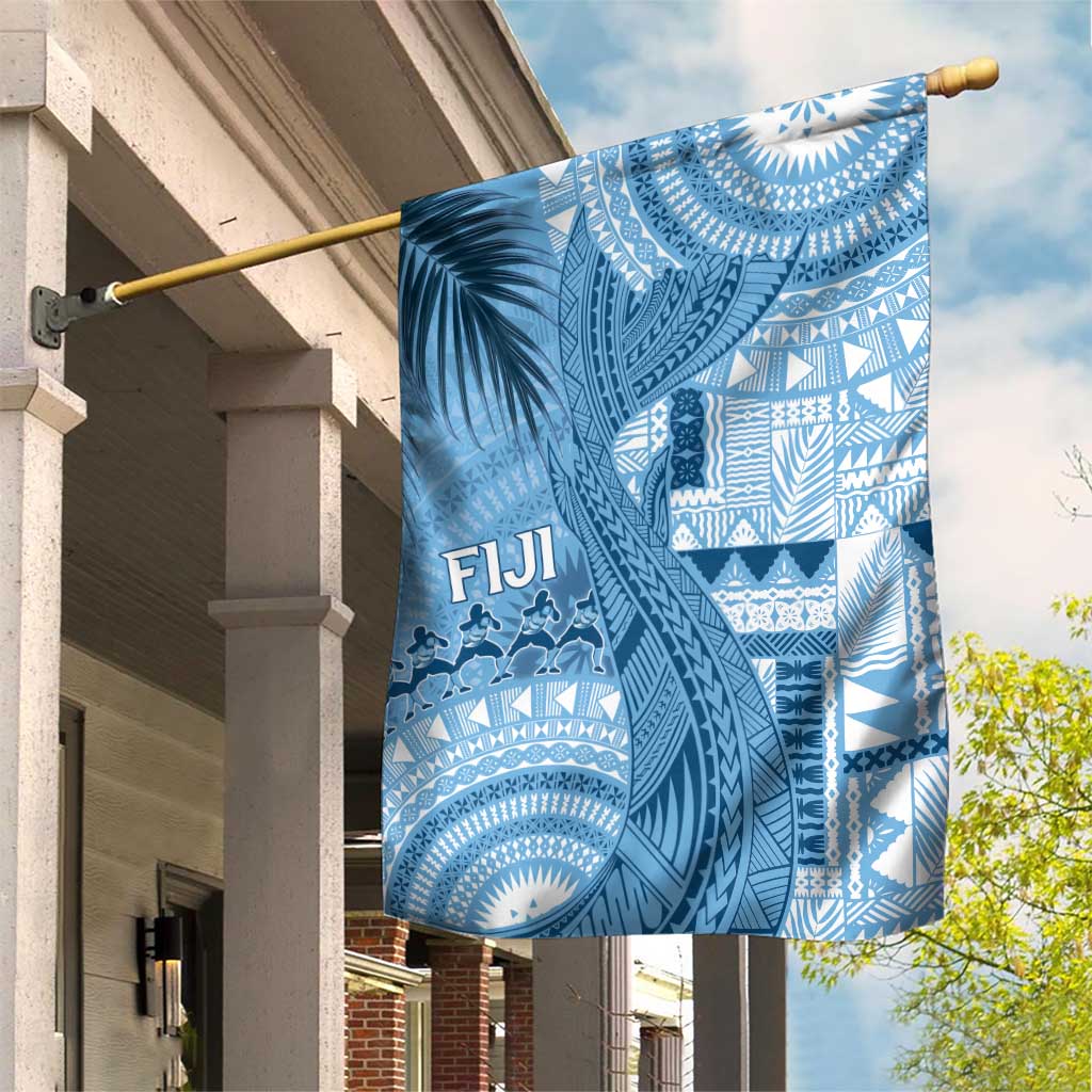 Fiji Rugby Bula Masi Garden Flag Fish Tail Kaivity Cibi - Turquoise LT7 House Flag Turquoise - Polynesian Pride