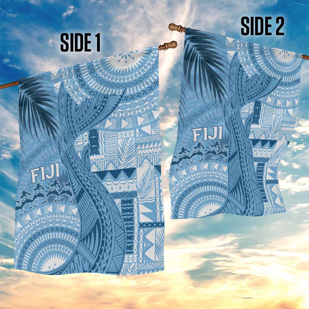 Fiji Rugby Bula Masi Garden Flag Fish Tail Kaivity Cibi - Turquoise LT7 - Polynesian Pride