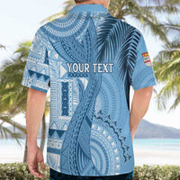Fiji Rugby Personalised Bula Masi Hawaiian Shirt Fish Tail Kaivity Cibi - Turquoise LT7 - Polynesian Pride