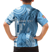 Fiji Rugby Personalised Bula Masi Hawaiian Shirt Fish Tail Kaivity Cibi - Turquoise LT7 - Polynesian Pride