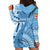 Fiji Rugby Personalised Bula Masi Hoodie Dress Fish Tail Kaivity Cibi - Turquoise