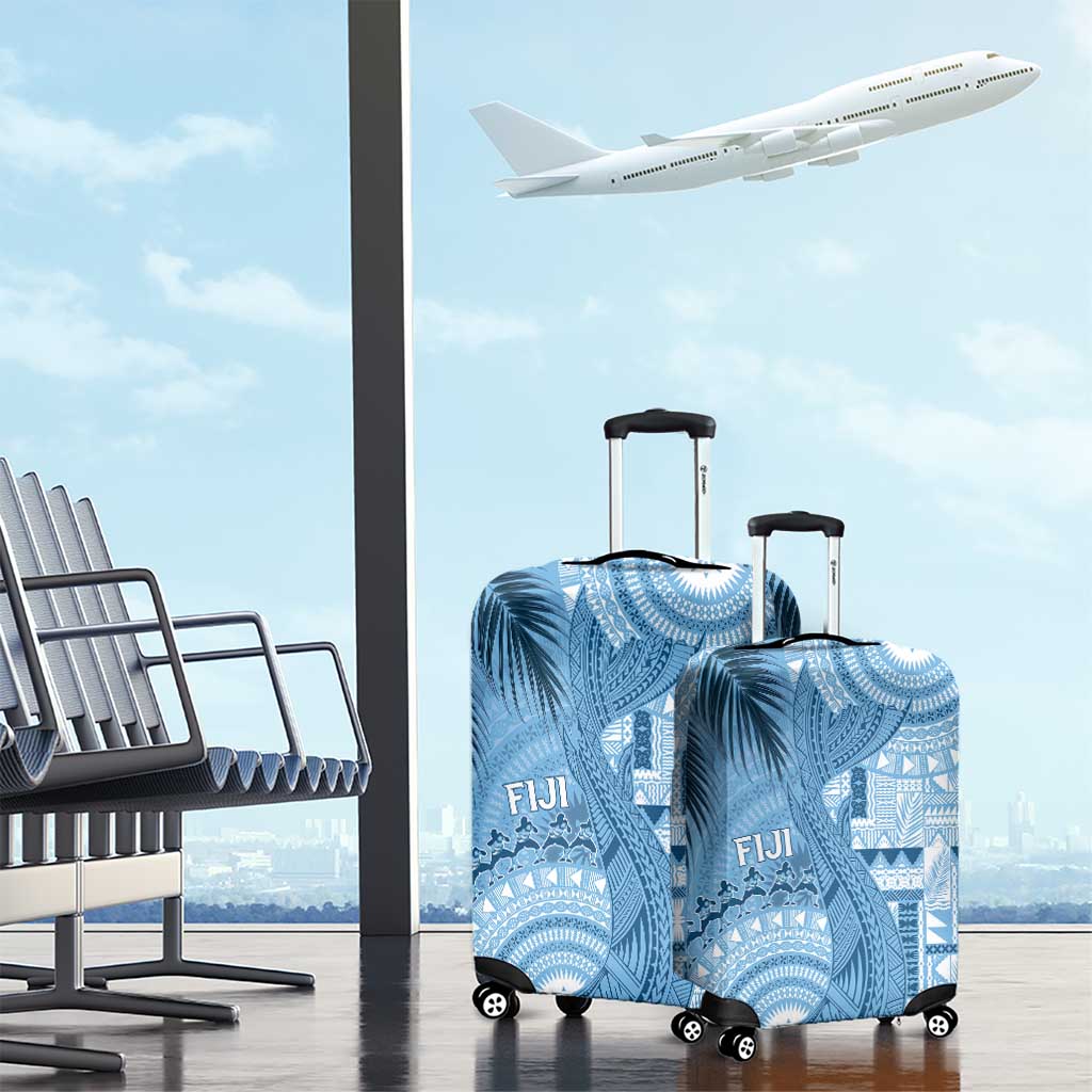 Fiji Rugby Bula Masi Luggage Cover Fish Tail Kaivity Cibi - Turquoise LT7 - Polynesian Pride