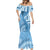 Fiji Rugby Personalised Bula Masi Mermaid Dress Fish Tail Kaivity Cibi - Turquoise