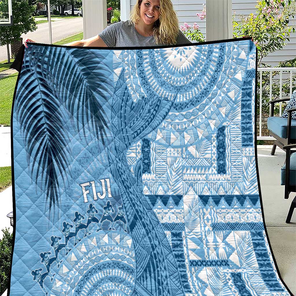 Fiji Rugby Bula Masi Quilt Fish Tail Kaivity Cibi - Turquoise LT7 Turquoise - Polynesian Pride