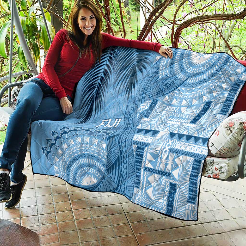 Fiji Rugby Bula Masi Quilt Fish Tail Kaivity Cibi - Turquoise LT7 - Polynesian Pride