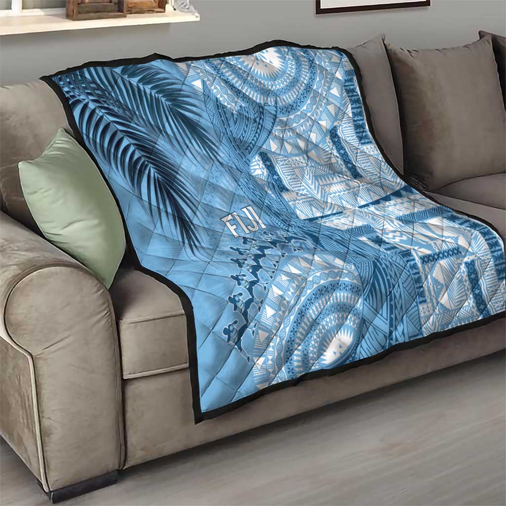 Fiji Rugby Bula Masi Quilt Fish Tail Kaivity Cibi - Turquoise LT7 - Polynesian Pride
