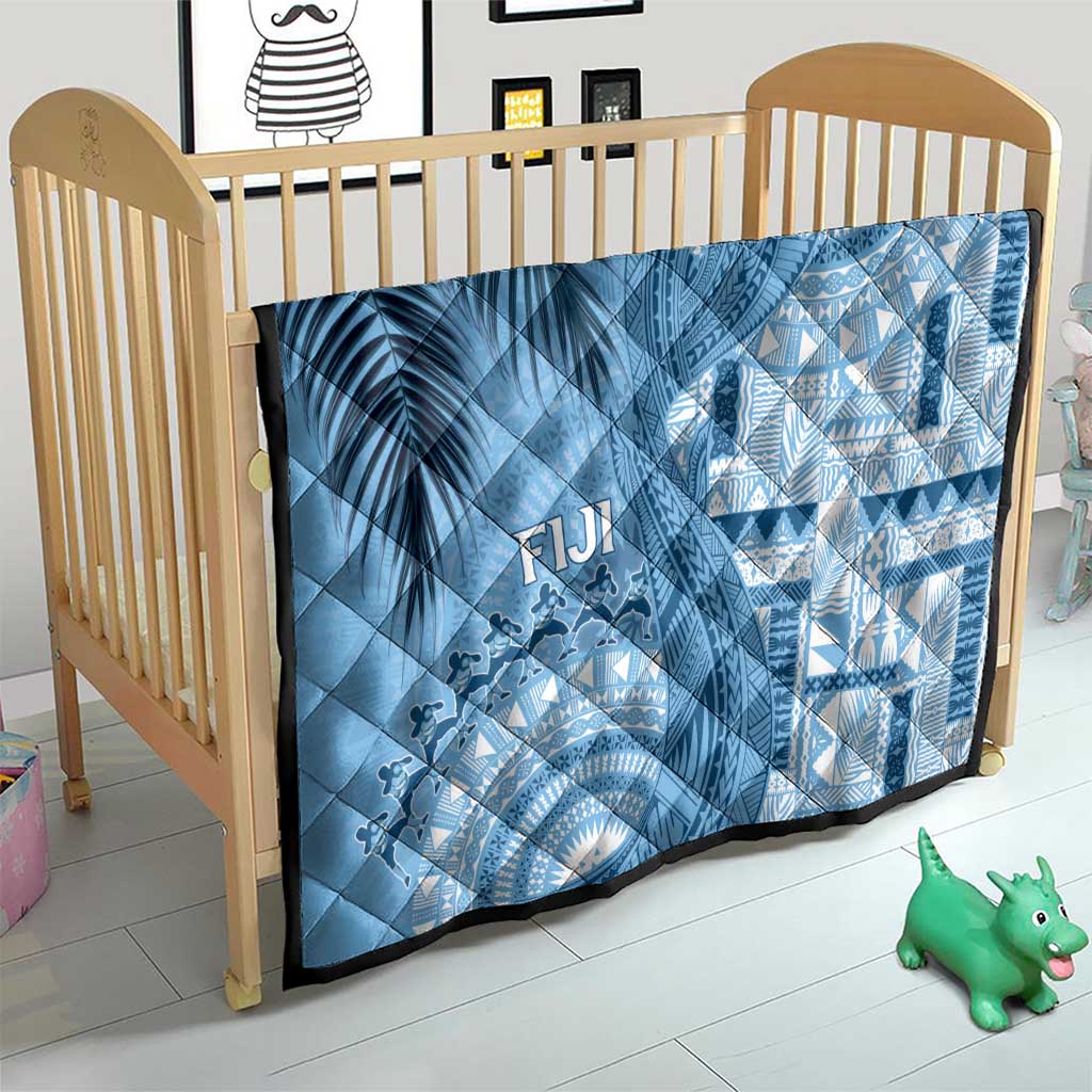 Fiji Rugby Bula Masi Quilt Fish Tail Kaivity Cibi - Turquoise LT7 - Polynesian Pride