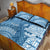 Fiji Rugby Bula Masi Quilt Bed Set Fish Tail Kaivity Cibi - Turquoise