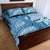 Fiji Rugby Bula Masi Quilt Bed Set Fish Tail Kaivity Cibi - Turquoise