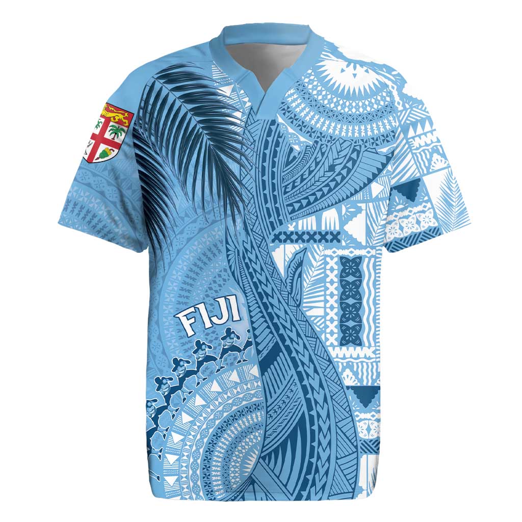 Fiji Rugby Personalised Bula Masi Rugby Jersey Fish Tail Kaivity Cibi - Turquoise LT7 Turquoise - Polynesian Pride