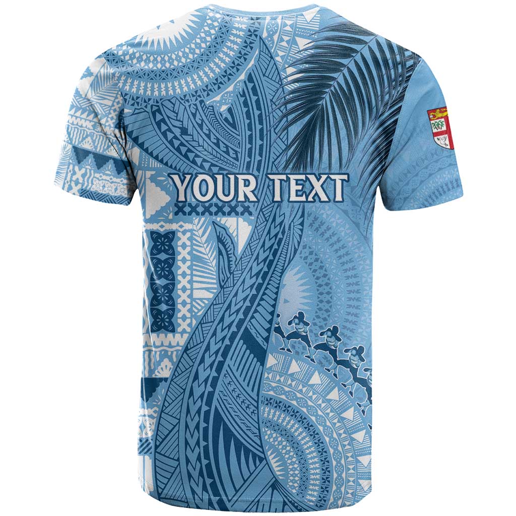 Fiji Rugby Personalised Bula Masi T Shirt Fish Tail Kaivity Cibi - Turquoise LT7 - Polynesian Pride