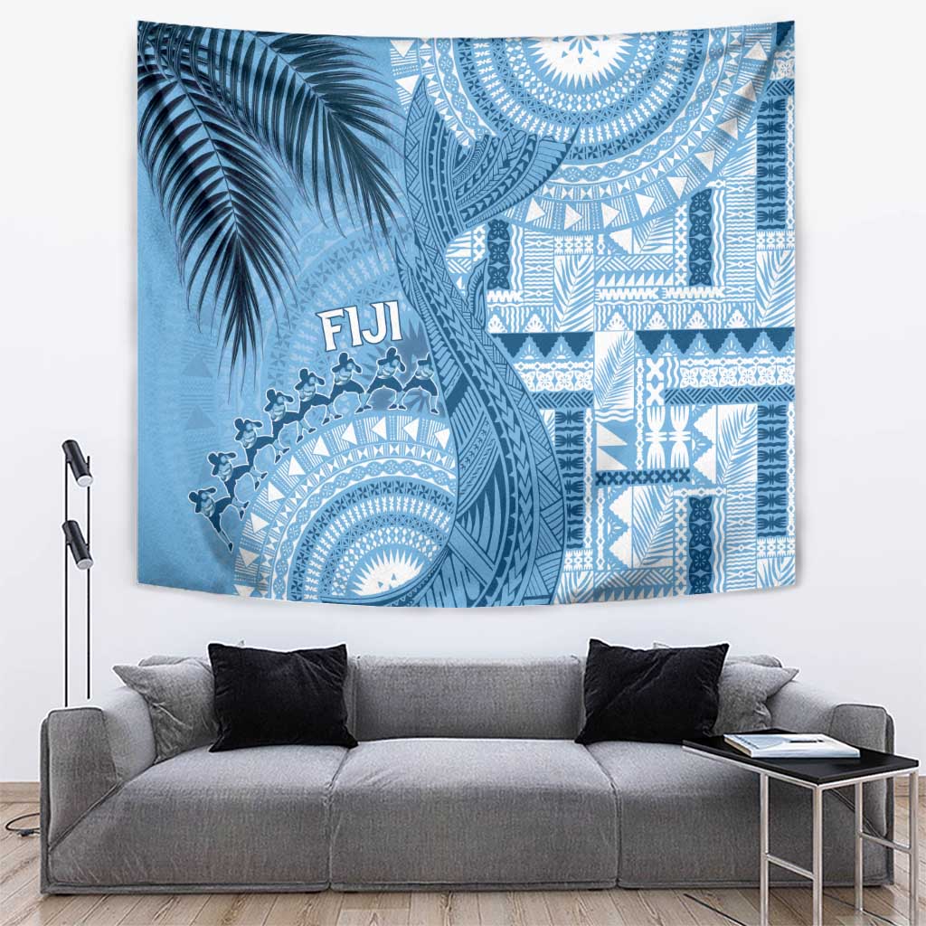 Fiji Rugby Bula Masi Tapestry Fish Tail Kaivity Cibi - Turquoise LT7 Turquoise - Polynesian Pride