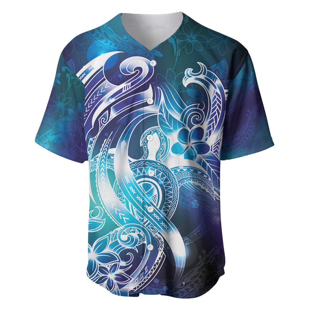 Aloha Hawaii Turtle Baseball Jersey Teal Purple Ribbon LT7 Purple Teal - Polynesian Pride