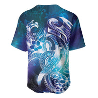 Aloha Hawaii Turtle Baseball Jersey Teal Purple Ribbon LT7 - Polynesian Pride