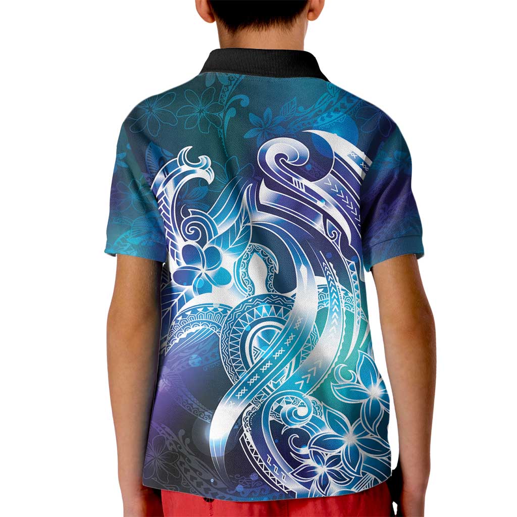 Aloha Hawaii Turtle Kid Polo Shirt Teal Purple Ribbon LT7 - Polynesian Pride