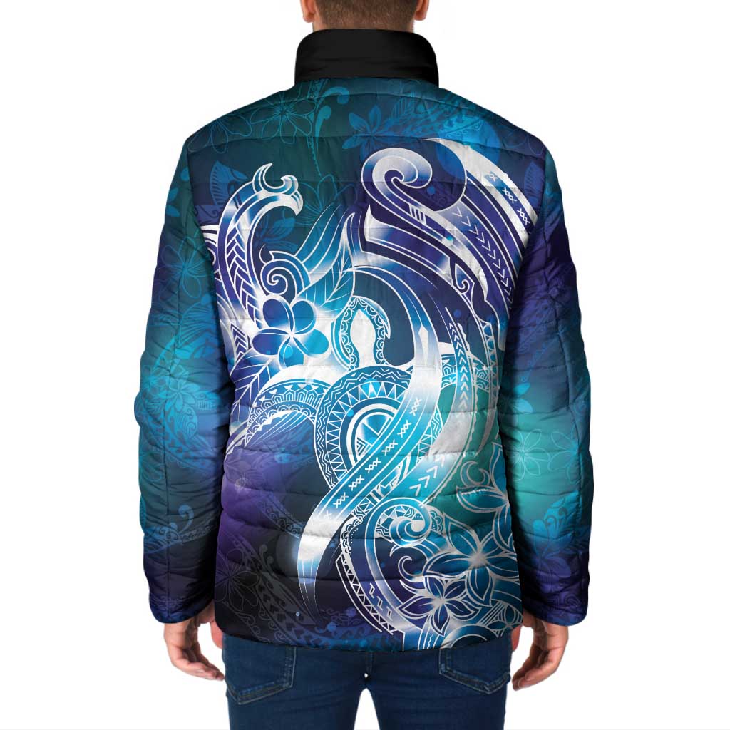 Aloha Hawaii Turtle Padded Jacket Teal Purple Ribbon LT7 - Polynesian Pride
