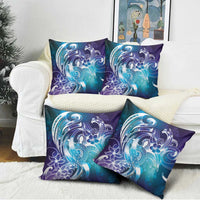 Aloha Hawaii Turtle Pillow Cover Teal Purple Ribbon LT7 - Polynesian Pride