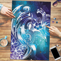 Aloha Hawaii Turtle Puzzle Teal Purple Ribbon LT7 Purple Teal - Polynesian Pride