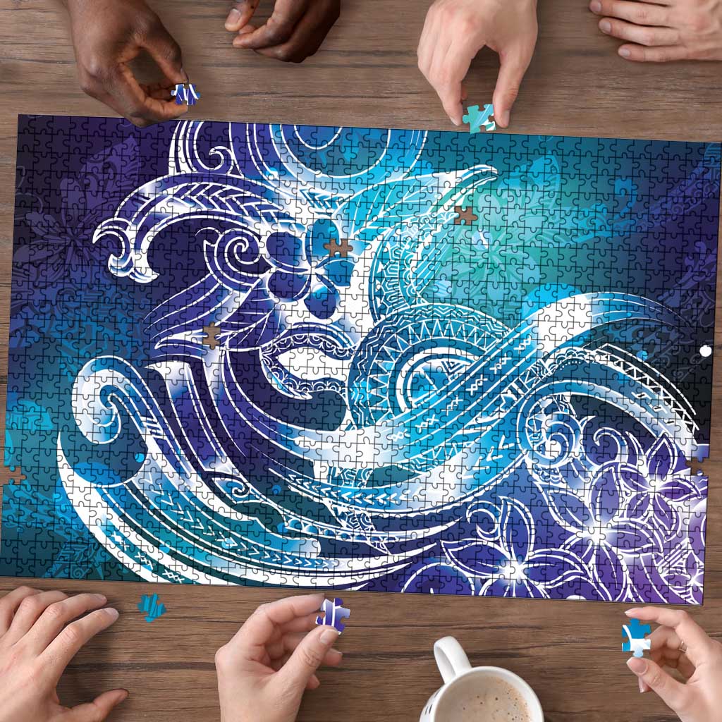Aloha Hawaii Turtle Puzzle Teal Purple Ribbon LT7 - Polynesian Pride
