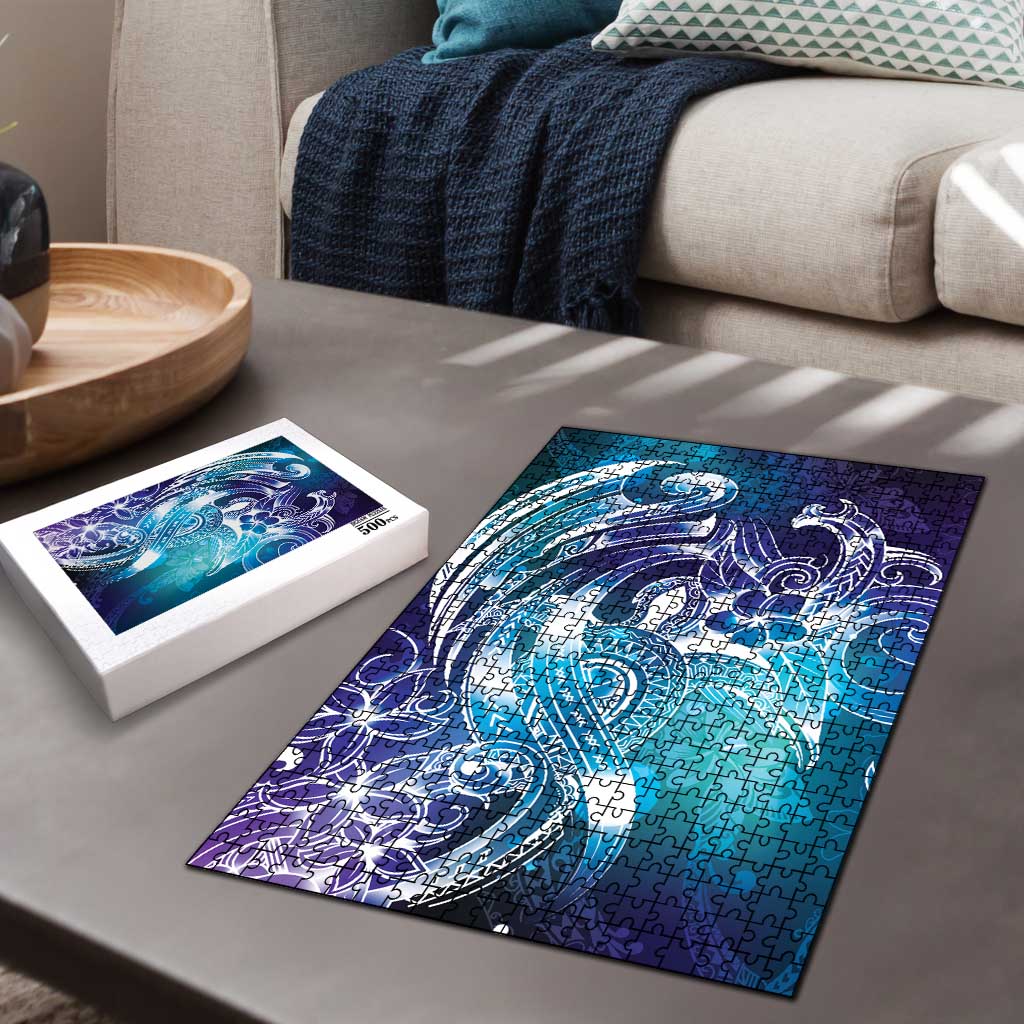 Aloha Hawaii Turtle Puzzle Teal Purple Ribbon LT7 - Polynesian Pride