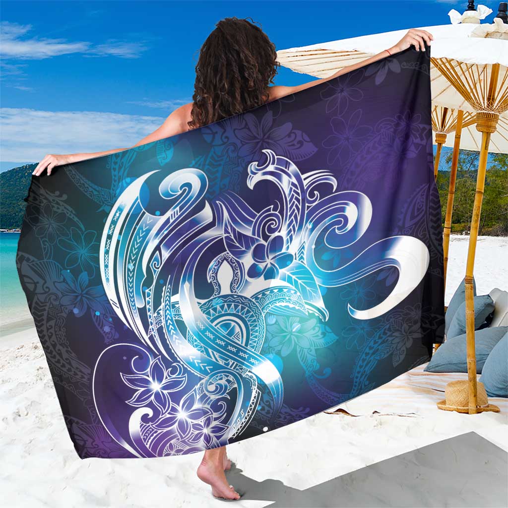 Aloha Hawaii Turtle Sarong Teal Purple Ribbon LT7 One Size 44 x 66 inches Purple Teal - Polynesian Pride