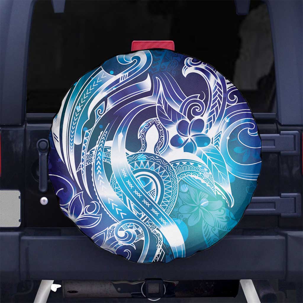 Aloha Hawaii Turtle Spare Tire Cover Teal Purple Ribbon LT7 No hole Purple Teal - Polynesian Pride